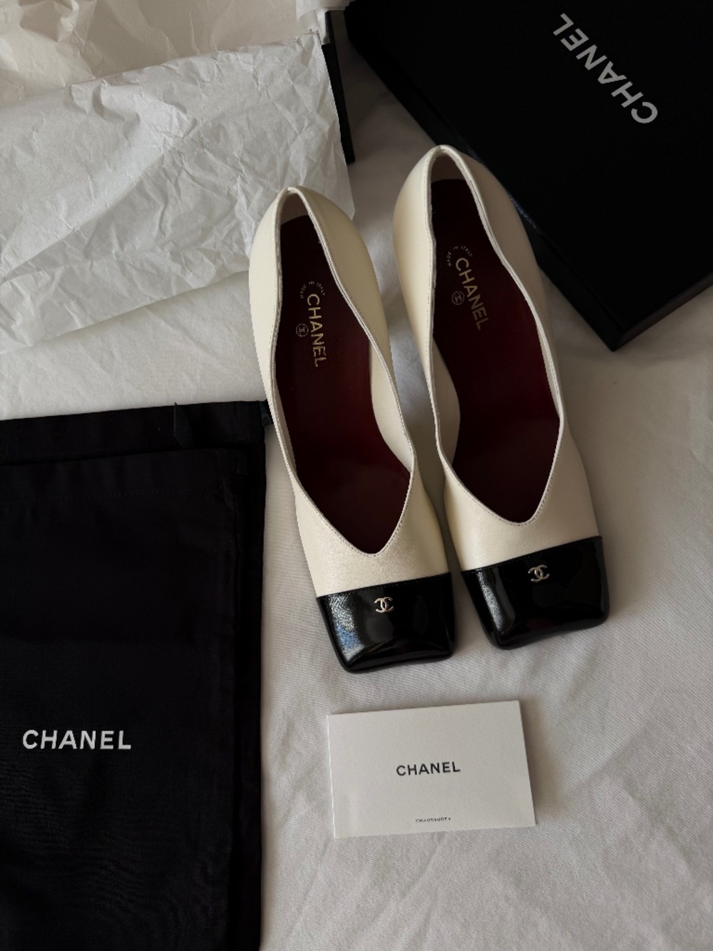 Chanel white shoes